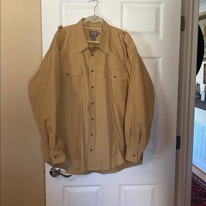 Cabela's Dark (tan color) Military-Style Field Shirt Jacket 2XL Tall